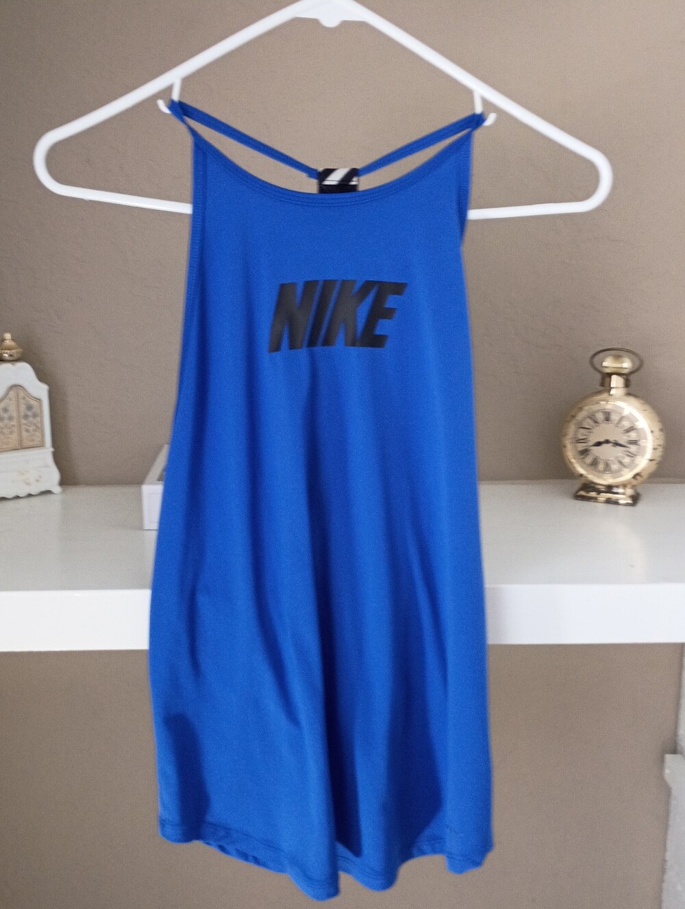 Nike Small Royal Blue Racerback Tank with Black Logo